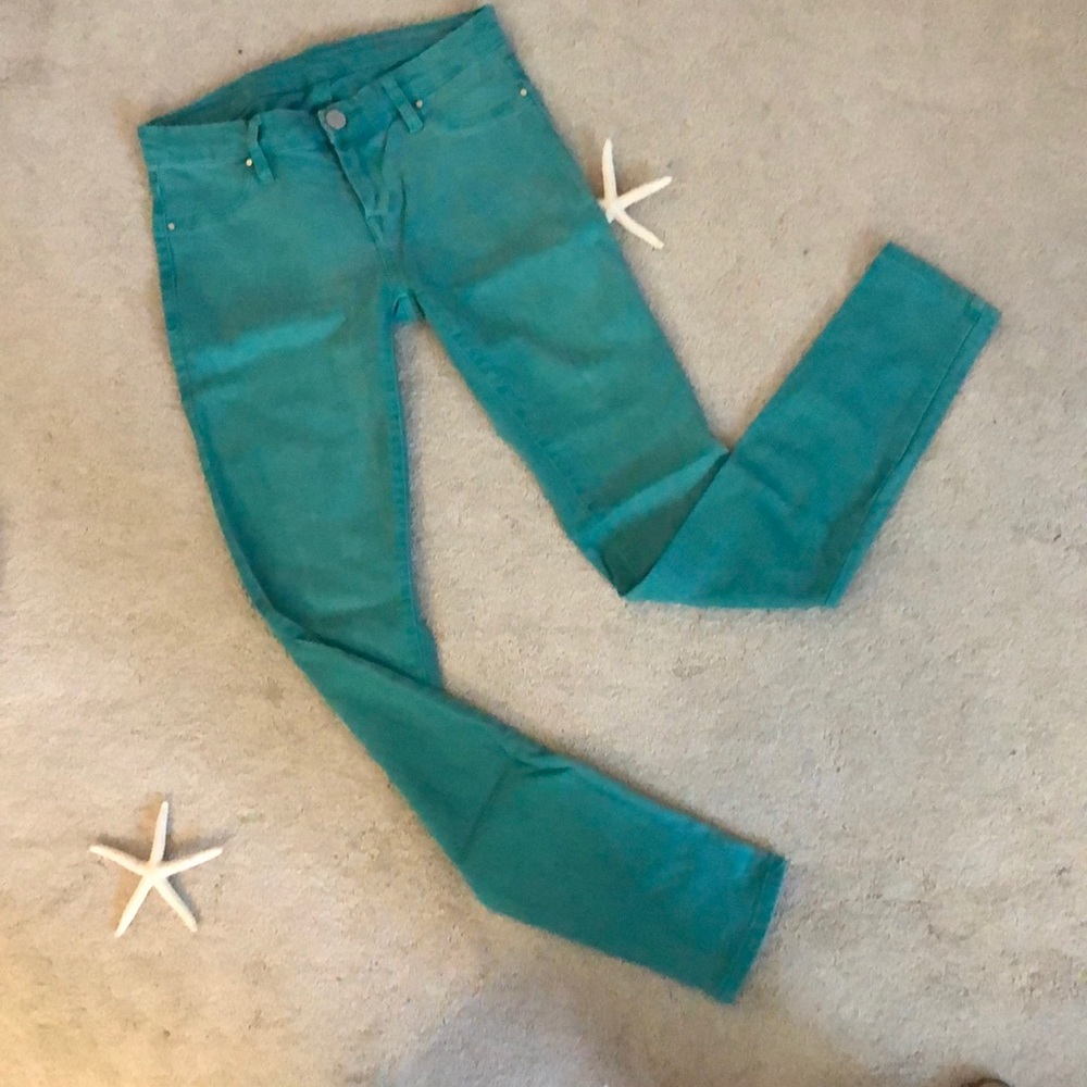 Blank NYC green skinny jeans